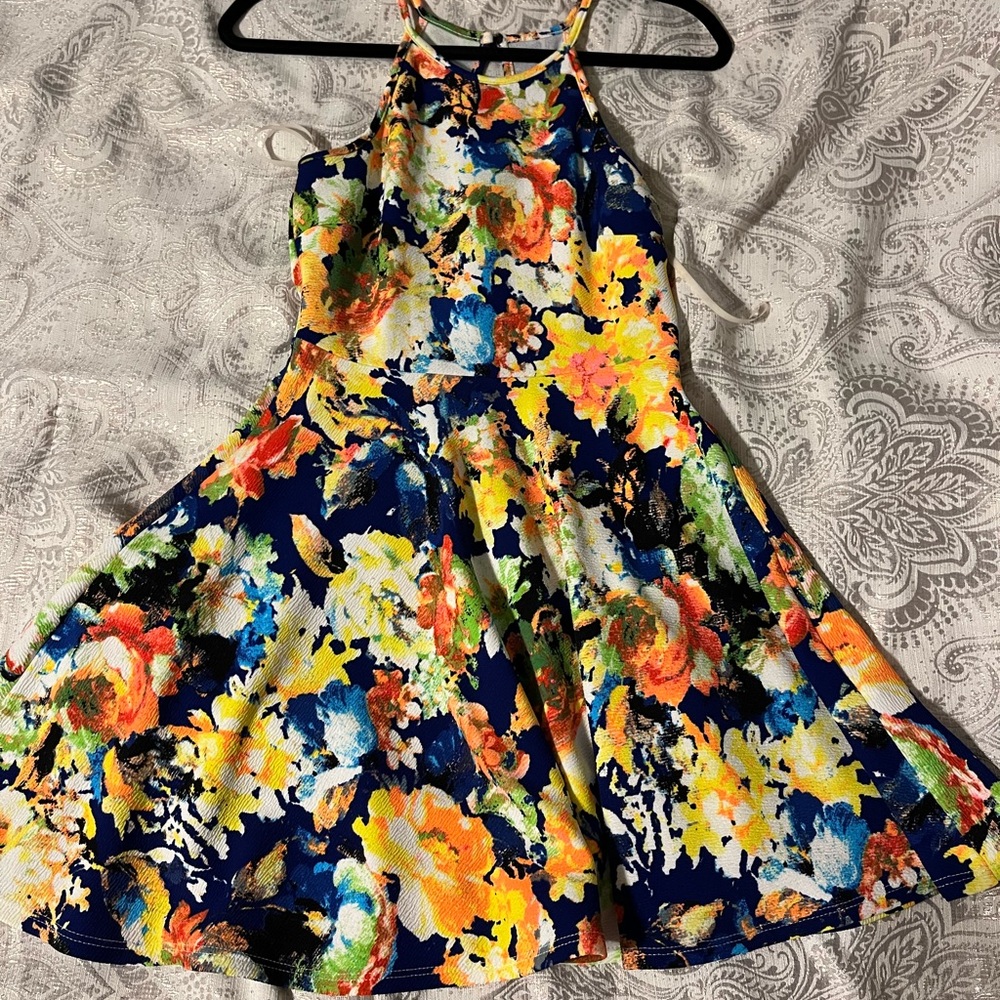 Colorful Floral skater dress